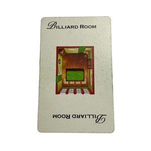 Vintage 1998 CLUE Room Card Billiard Replacement Game Piece u